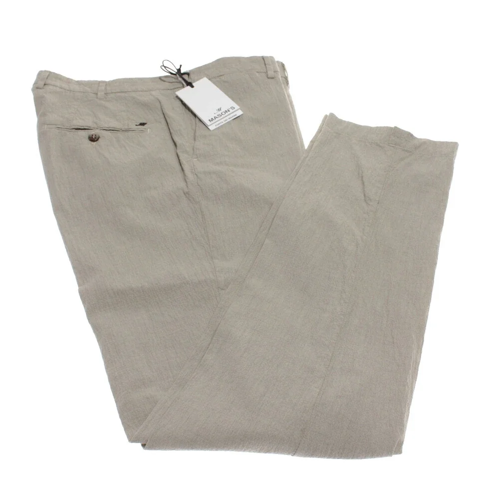 Mason's NWT Chinos / Casual Pants Size 54 (US 38) New York in Beige Cotton Blend